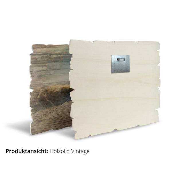 Holzbild Frühlingsgarten Echte Kamille Grün - Birke - 40 x 30 x 1 cm