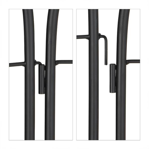 Grille tuteur plante lot de 2, 150 cm Noir - Fer - 50 x 150 x 2 cm