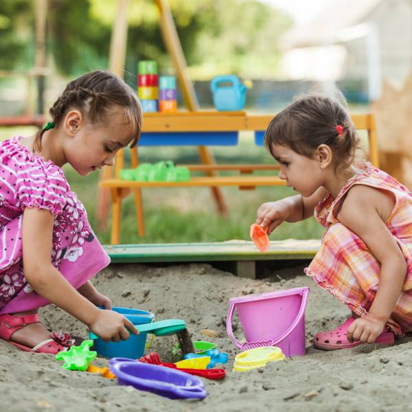 Kindersitzgruppe Holz für Garten Blau - Braun - PVC - 90 x 49 x 85 cm