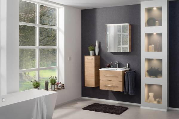 Badmöbel Set B.Perfekt Braun (3-teilig) Braun - Holzwerkstoff - 63 x 33 x 85 cm