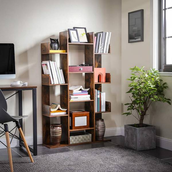 Bücherregal 100408 Braun - Holzwerkstoff - 98 x 32 x 19 cm