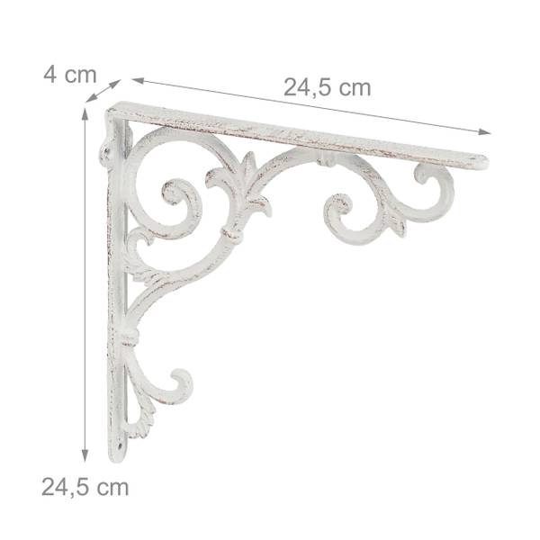 2er Set Regalwinkel antik Weiß