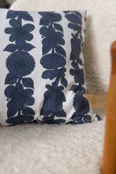 Oreiller aster Bleu - Textile - 45 x 1 x 45 cm