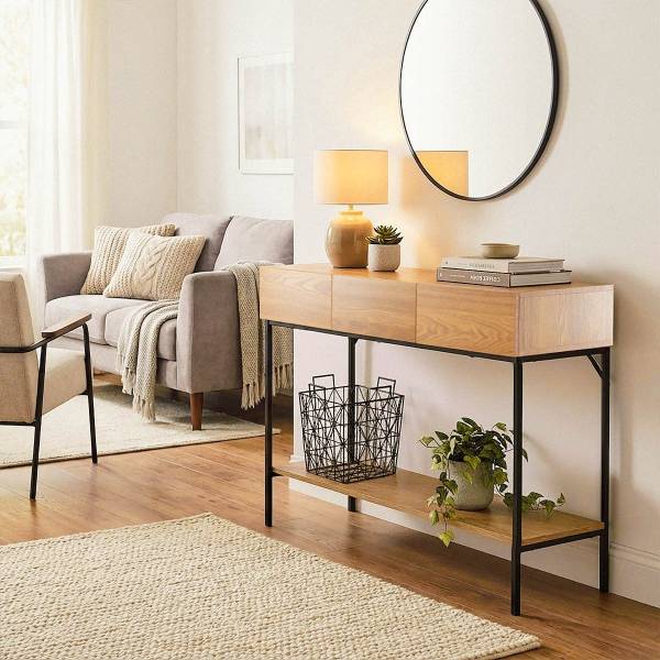 Console TESSA Marron - Bois manufacturé - 35 x 81 x 120 cm