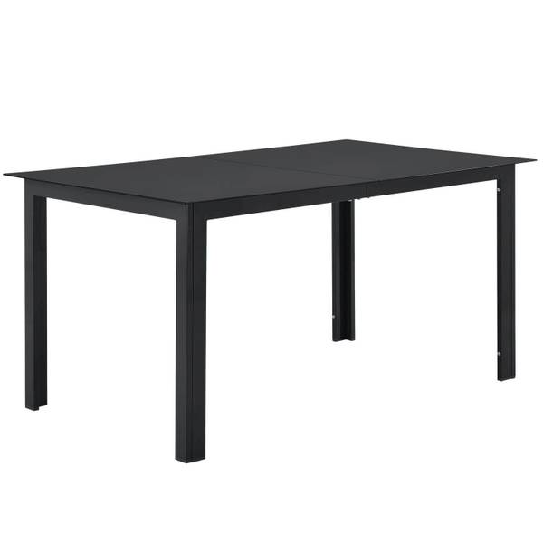 Gartengarnitur Milano 7-teilig Dunkelgrau - 150 x 75 x 90 cm