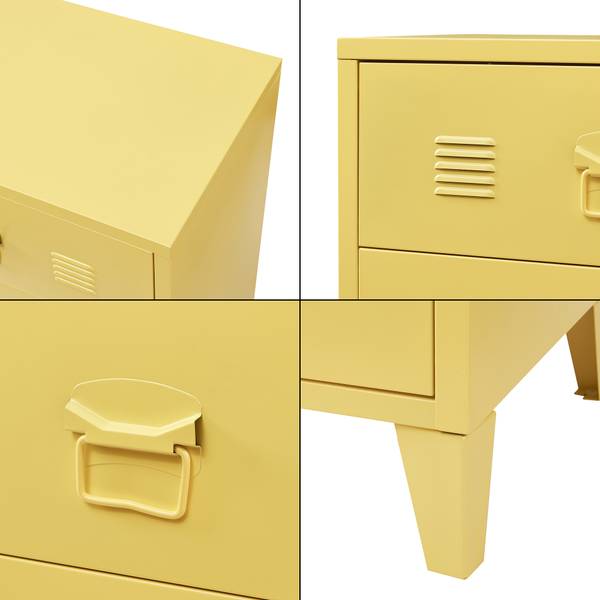 Commode métallique Hämeenlinna Jaune - 60 x 72 cm