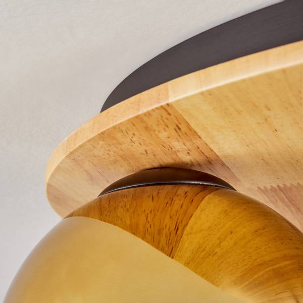 Deckenleuchte Cesaro Gold - Aluminium - Klarglas - 42 x 29 x 43 cm