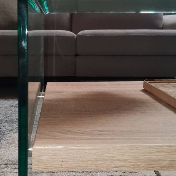 Table d'Appoint ICE Verre - 63 x 48 x 50 cm