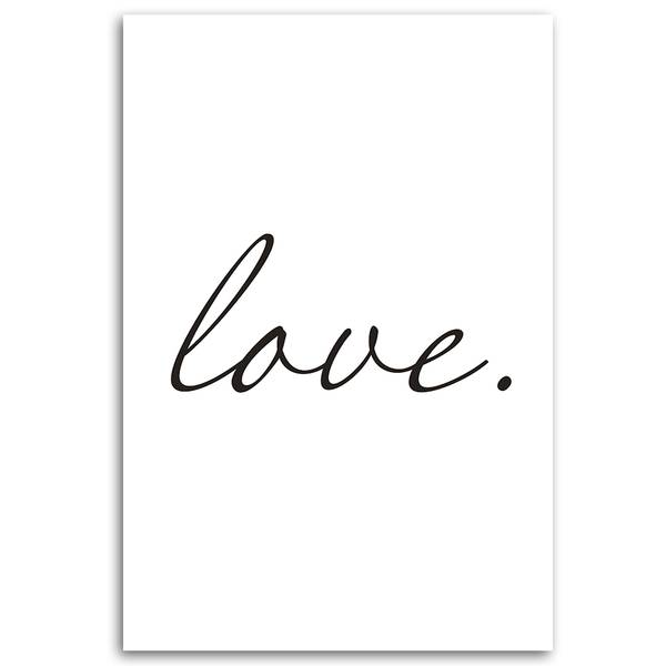 Wandbild schriftzug liebe 40 x 60 cm