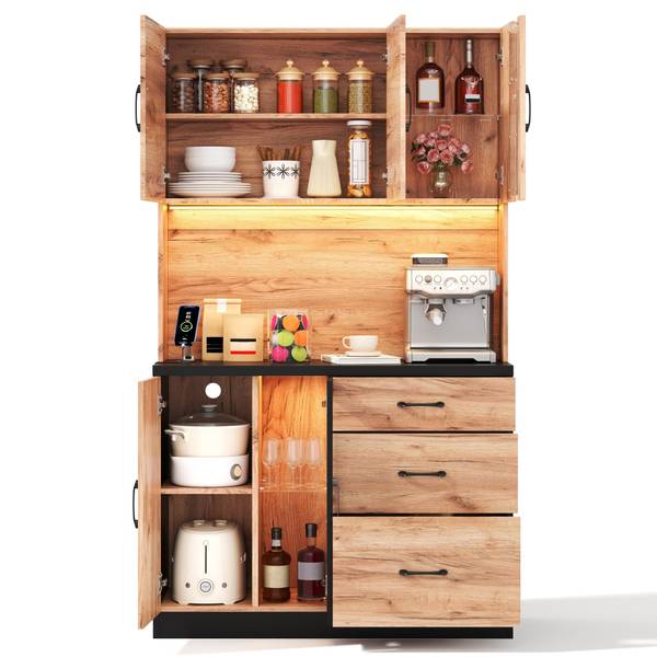 Buffetschrank GLOWNatur Ⅵ Braun - Holzwerkstoff - 105 x 180 x 40 cm
