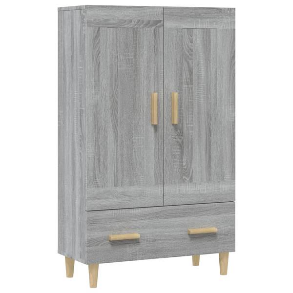 Highboard DE423 Grau - Massivholz - 70 x 115 x 31 cm