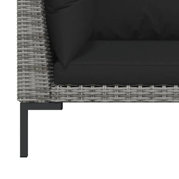Garten-Lounge-Set 318607 (3-teilig) Grau - Polyester - Stahl - 70 x 61 x 70 cm
