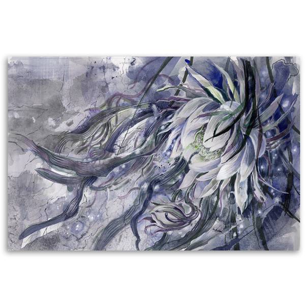 Tableau déco fleur de la reine 120 x 80 cm