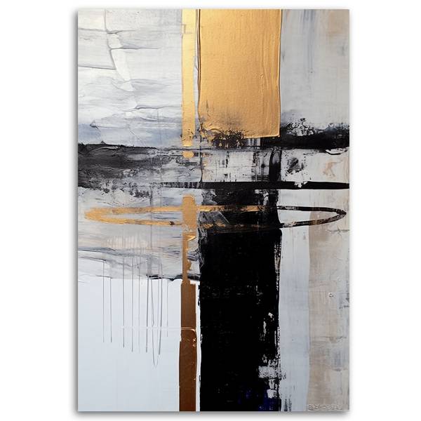 Tableau déco abstraction glamour 70 x 100 cm