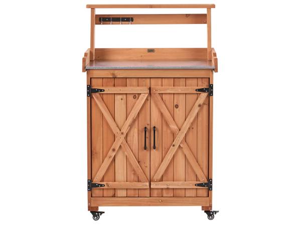 Pflanztisch ALTOLIA Braun - Massivholz - 70 x 119 x 40 cm