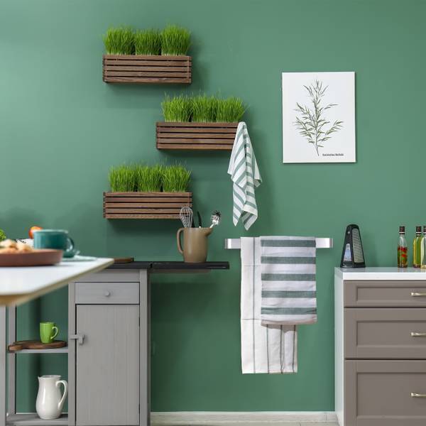 Handtuchhalter ohne Bohren Edelstahl Silber - Metall - 45 x 6 x 6 cm