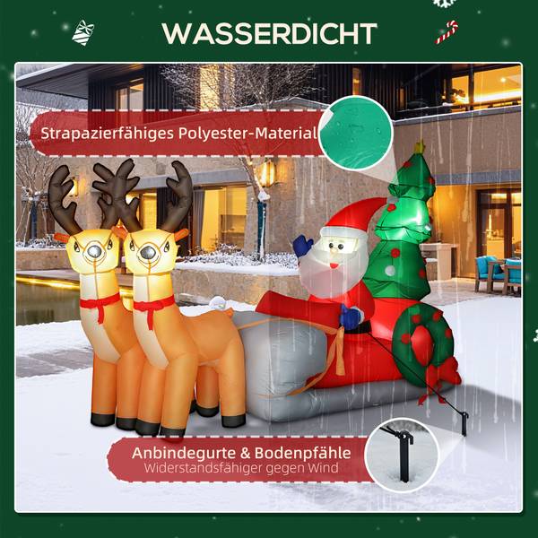 Aufblasbar Weihnachtsdeko 84J-136V90MX Textil - 90 x 150 x 216 cm