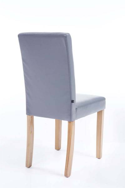 Eetkamerstoel Ina grijs - kunstleer - 41 x 91 x 47 cm