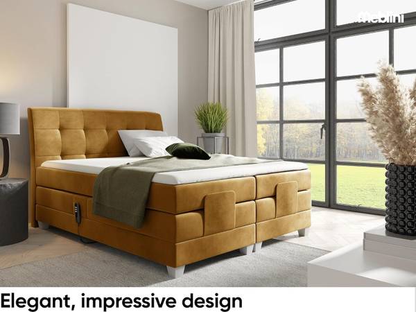 Boxspringbett DANTE Senfgelb