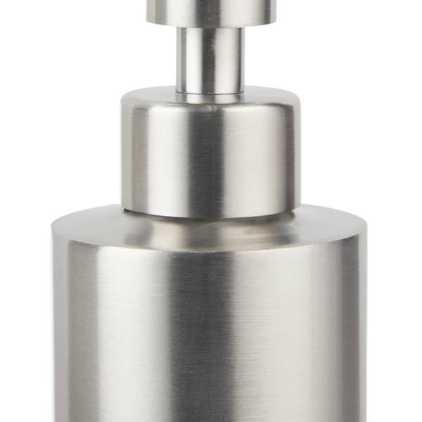 Zeeppompje rvs 300 ml zilver - metaal - kunststof - 6 x 21 x 7 cm
