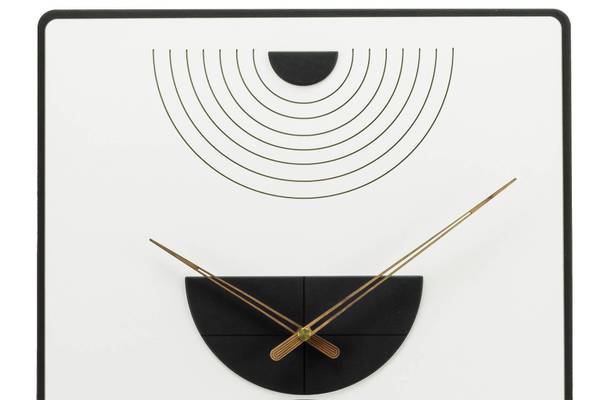 Horloge murale design Arc Solis Blanc - Bois manufacturé - 35 x 60 x 1 cm