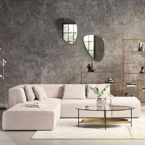 Ecksofa Infinity Beige - Polypropylen - 306 x 70 x 182 cm