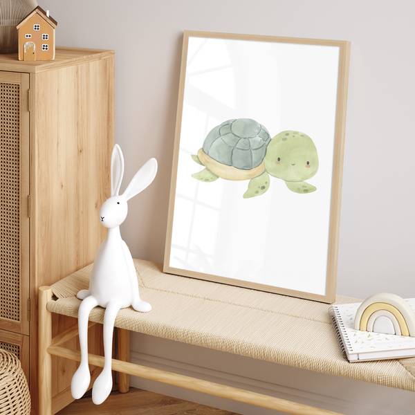 Schildkröte gerahmtes Poster 20 x 30 cm