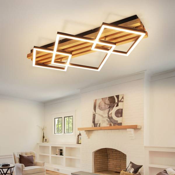 Plafondlamp SCldvw zwart - aluminium - 42 x 9 x 72 cm
