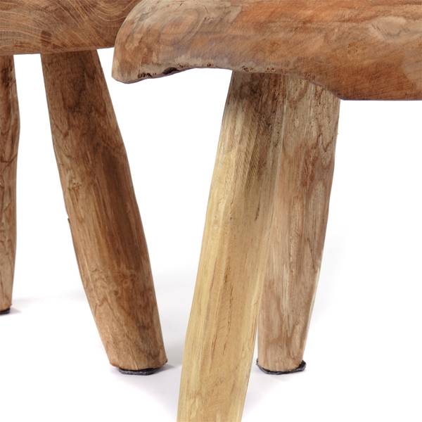 Hocker Klara Braun - Massivholz - 28 x 28 x 28 cm