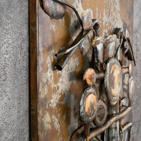 Metallbild 3D MOTOR Stahl - 70 x 120 x 5 cm