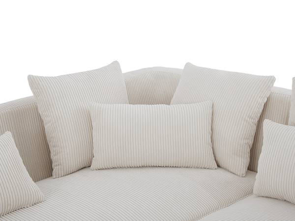 Sofa ohne Schlafmöglichkeit MECODI Beige - Textil - 185 x 71 x 231 cm