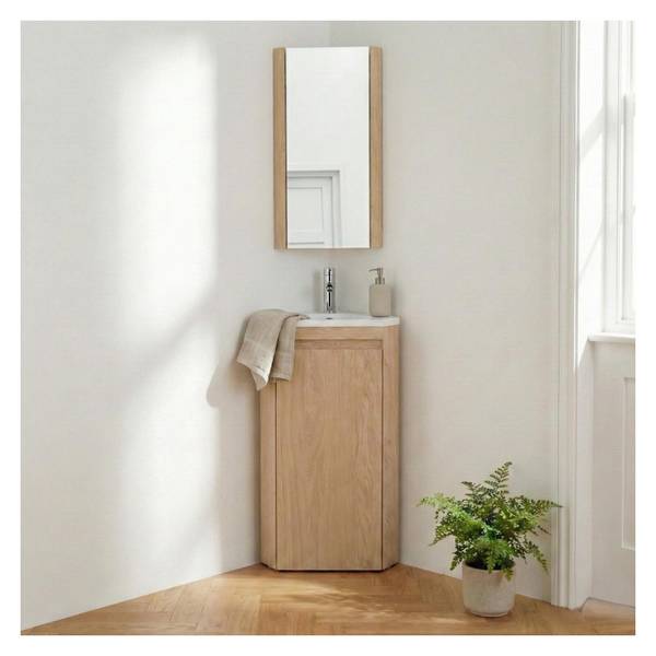 Badmöbel-Set SORRENTO 4-teilig Braun - Holzwerkstoff - 35 x 88 x 35 cm