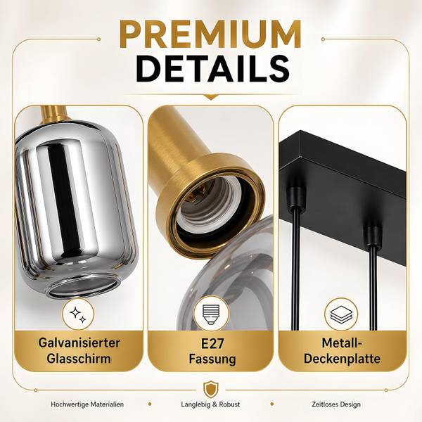 Pendelleuchte Fowler II Grau - Metall - 41 x 150 x 97 cm