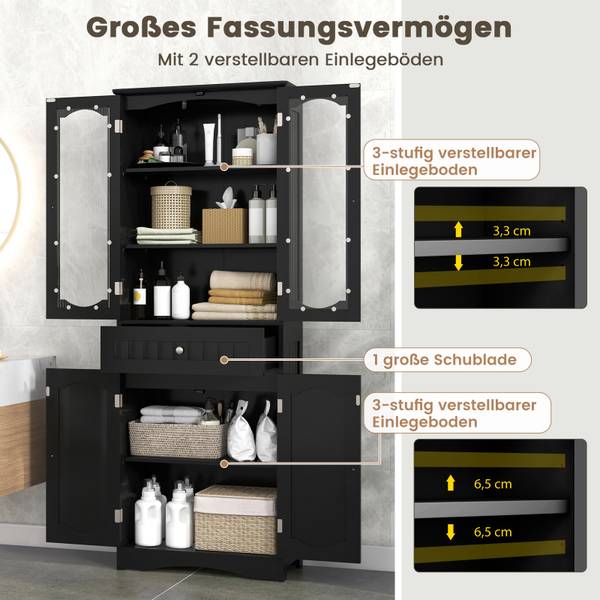 Badschrank VH33973 Schwarz