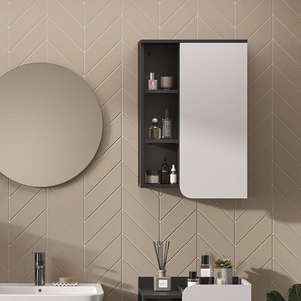Badschrank Karen 54648 Anthrazit - Weiß
