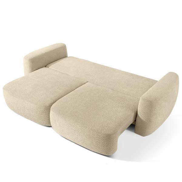 Möbelset ELOSA 2er Set Hellbeige - Bouclé