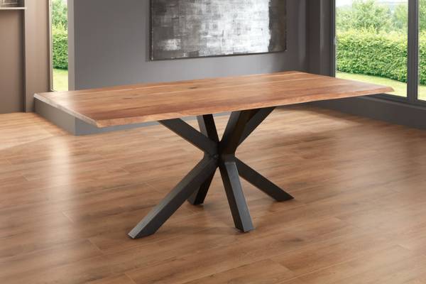 Esstisch SPYRO Beige - 240 x 100 cm - Schwarz
