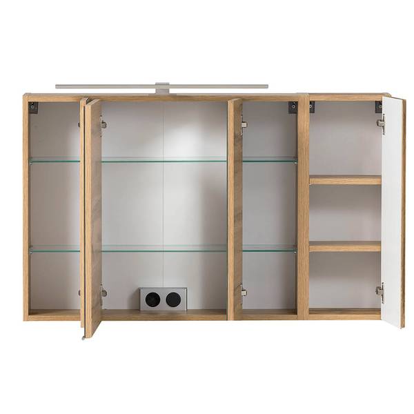 Badmöbel-Set VASTO-03-7 2er-Set Braun - Grau - Holzwerkstoff - 105 x 200 x 47 cm