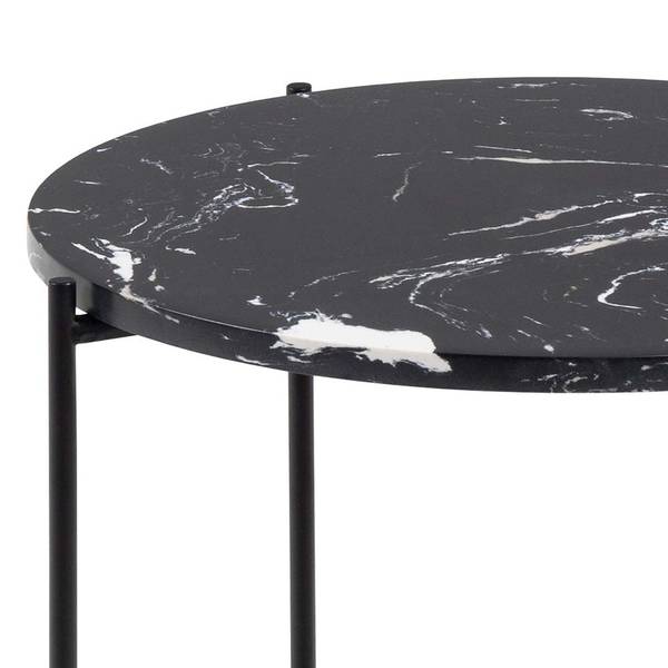 Ecktisch Avila Schwarz - Holz teilmassiv - 42 x 45 x 42 cm