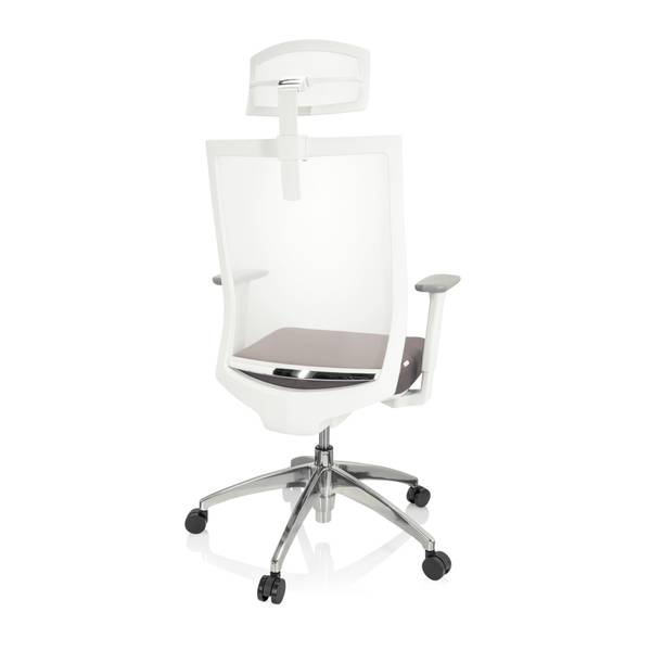 Bürostuhl ASPEN WHITE PRO Grau - Polyester - 55 x 122 x 63 cm
