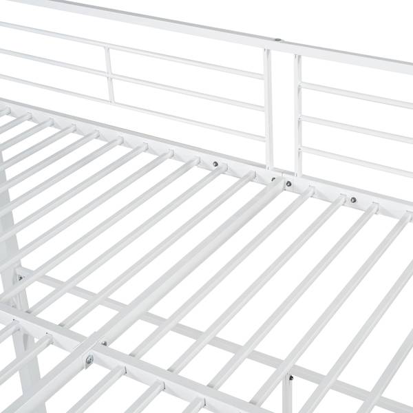 Hochbett-BB1032 Weiß - Metall - 188 x 170 x 210 cm