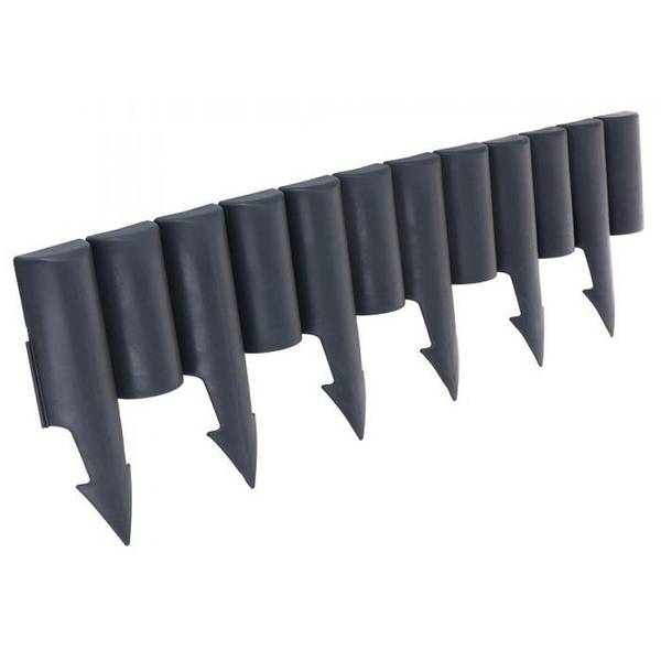 Gartenpalisade SET147 Grau - Kunststoff - 5 x 23 x 500 cm