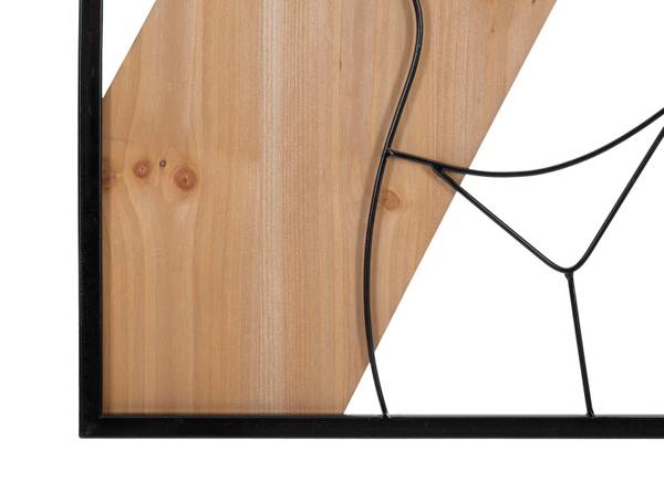 Wanddekoration  Strip A Ferro E Wood Schwarz - Metall - 2 x 90 x 50 cm