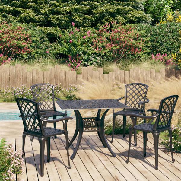 Bistroset 3011685-2 (5-teilig) Schwarz - Aluminium - 90 x 73 x 90 cm