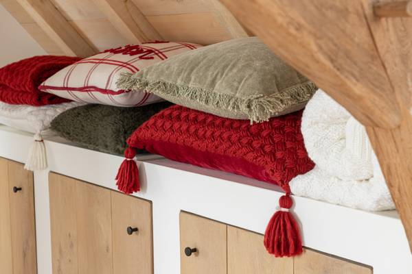 Kissen CRGC Rot - Baumwollstoff - Leinen - Polyester - 39 x 10 x 58 cm