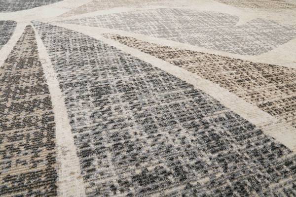 Outdoorteppich Leaf Beige - Polypropylen - 120 x 1 x 170 cm
