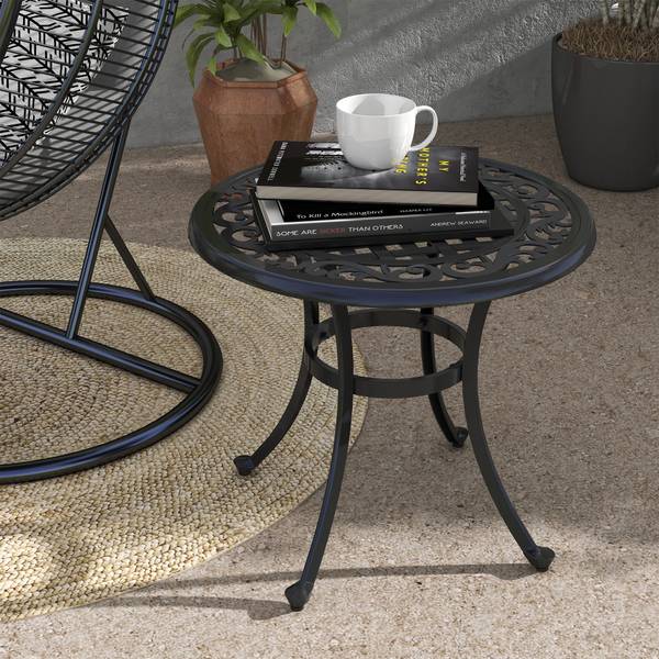 Gartentisch 84G-309V00BK Schwarz - Metall - 60 x 53 x 60 cm