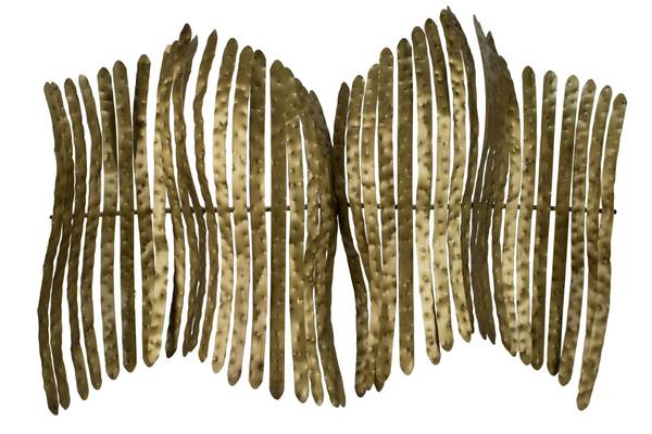 Wanddeko Abstrakt Nid Gold - Metall - 88 x 63 x 16 cm