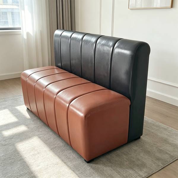 Sofa Y-06PINSE Braun - Kunstleder - 60 x 80 x 120 cm