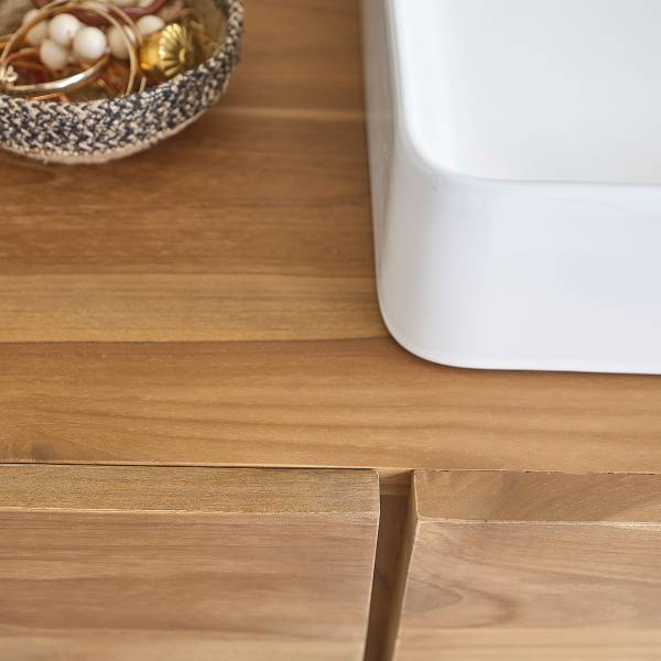 Waschbeckenunterschrank MILAN Beige - Massivholz - 145 x 40 x 55 cm